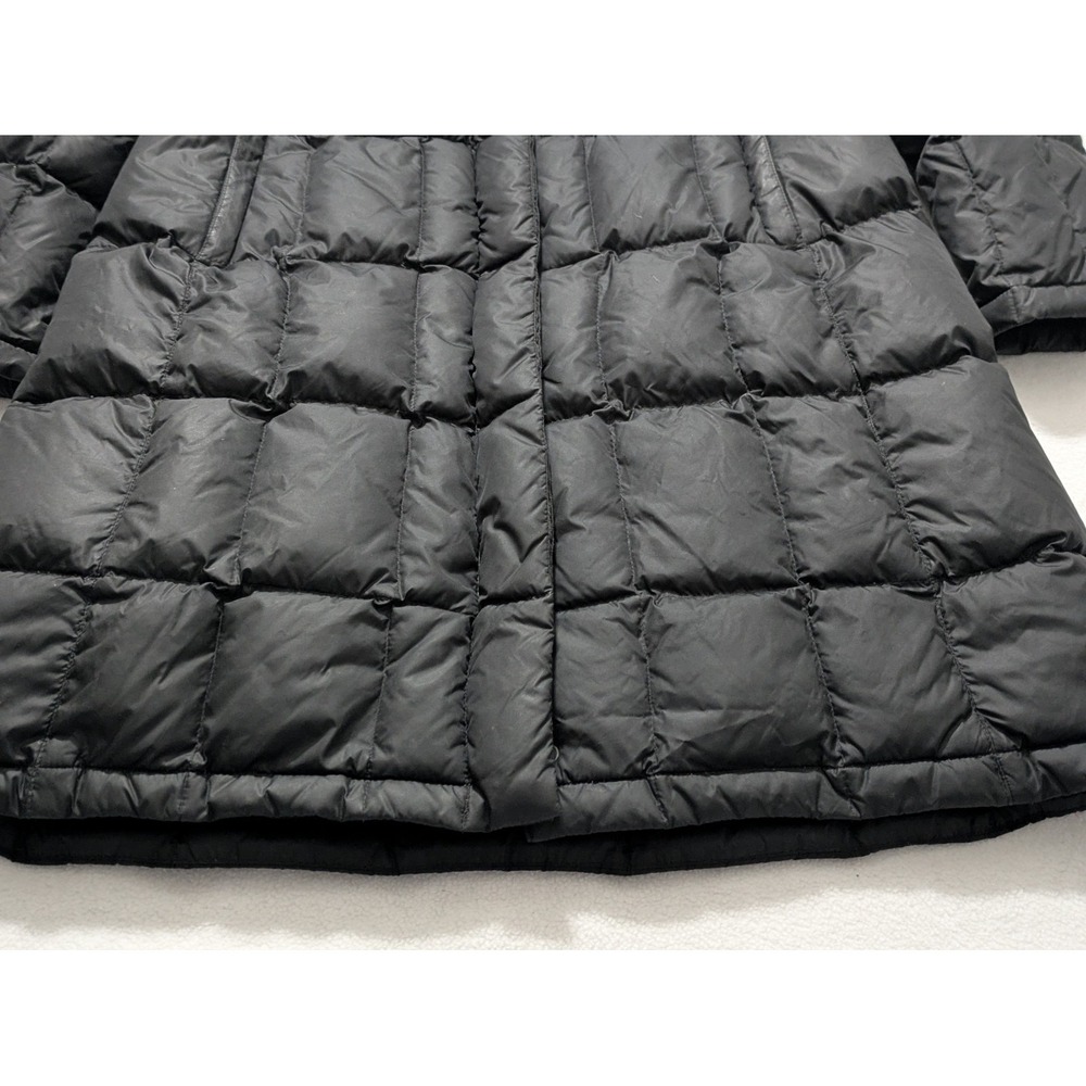 The North Face Womens 550 Down Hooded Parka Puffer Jacket Black Large L Long - Picture 11 of 16
